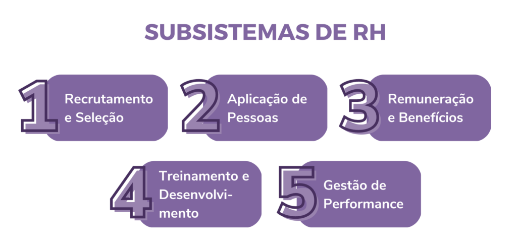 Quais são os 5 subsistemas de RH?