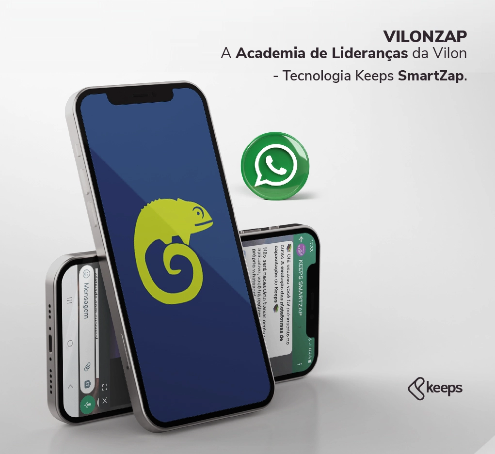 VilonZap academia de lideranças em parceria com a Keeps. Vilon utiliza nossa tecnologia SmartZap.